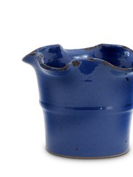 Scavo Giardini Garden: Medium Planter Vase with Fluted Rim  Aviator - Dark Blue