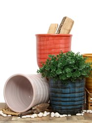 Scavo Giardini Garden: Modern-Rustic 'rigato' Cachepot/planter Translucent