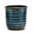 Scavo Giardini Garden: Modern-Rustic 'rigato' Cachepot/planter Translucent - Dark Blue