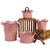 Scavo Giardini-garden: Wall Planter Vase With Fluted Rim Pale Rose' Pink