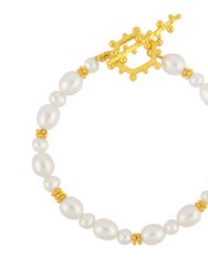 Aphrodite Pearl Bracelet - 18K Gold Vermeil