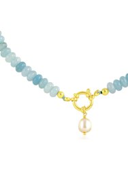 Aquamarine Beaded Necklace