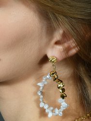 Baroque Pearl Melted Earring - Gold Vermeil