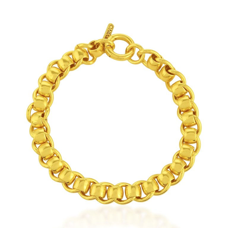 Curb Roller Bracelet (Gold Vermeil) - Gold