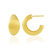 Eligible Striated Hoops Gold Vermeil