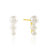 Gradated Pearl Studs - Gold Vermeil - Gold Vermeil