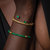 Green Jade Beaded Bracelet (Gold Vermeil)