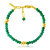 Green Jade Beaded Bracelet (Gold Vermeil) - Gold/Green