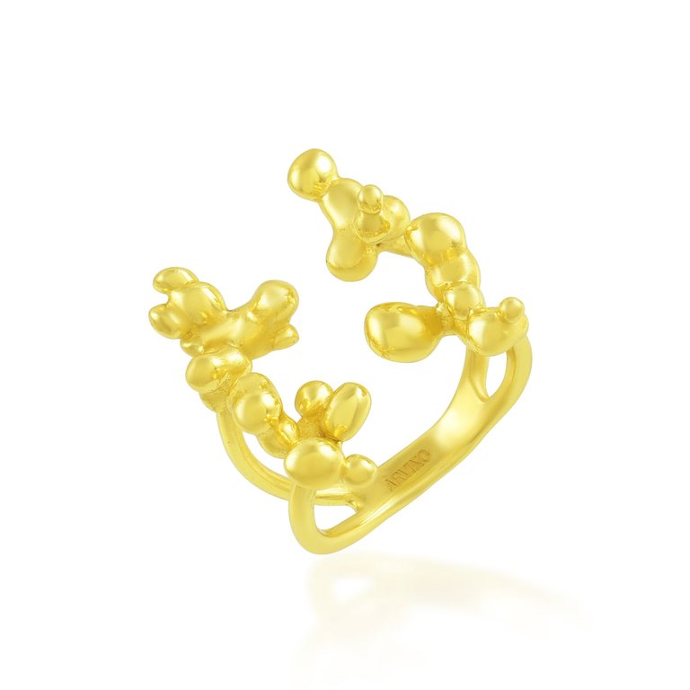 Pellet Ring Gold Vermeil - Gold