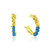 Pellet Turquoise Hoops - 18K Gold Vermeil