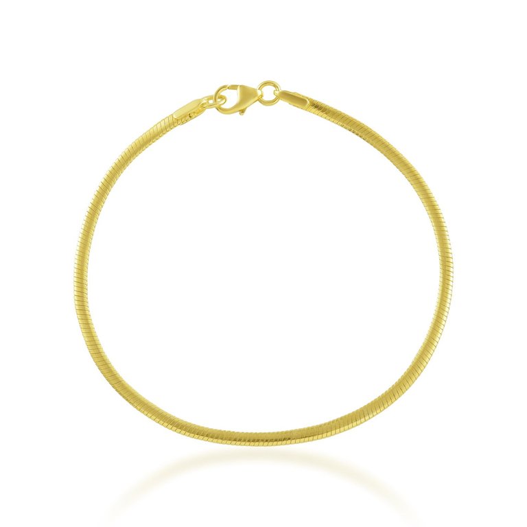 Seamed Snake Chain Bracelet Gold Vermeil - Gold