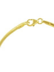 Seamed Snake Chain Bracelet Gold Vermeil
