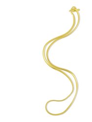 Seamed Snake Chain Necklace Gold Vermeil - Gold