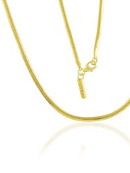 Seamed Snake Chain Necklace Gold Vermeil