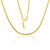 Seamed Snake Chain Necklace Gold Vermeil