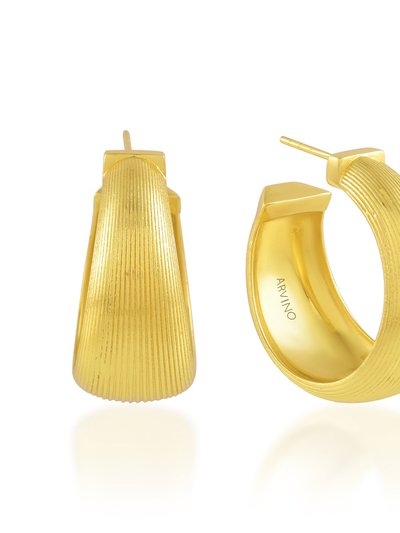 Arvino Striated Hoops Gold Vermeil product