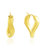 Textured Foglia Huggies Gold Vermeil - Gold