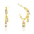 White Cz Zeal Earring - Gold Vermeil
