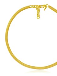 Wide Snake Chain Necklace - Gold