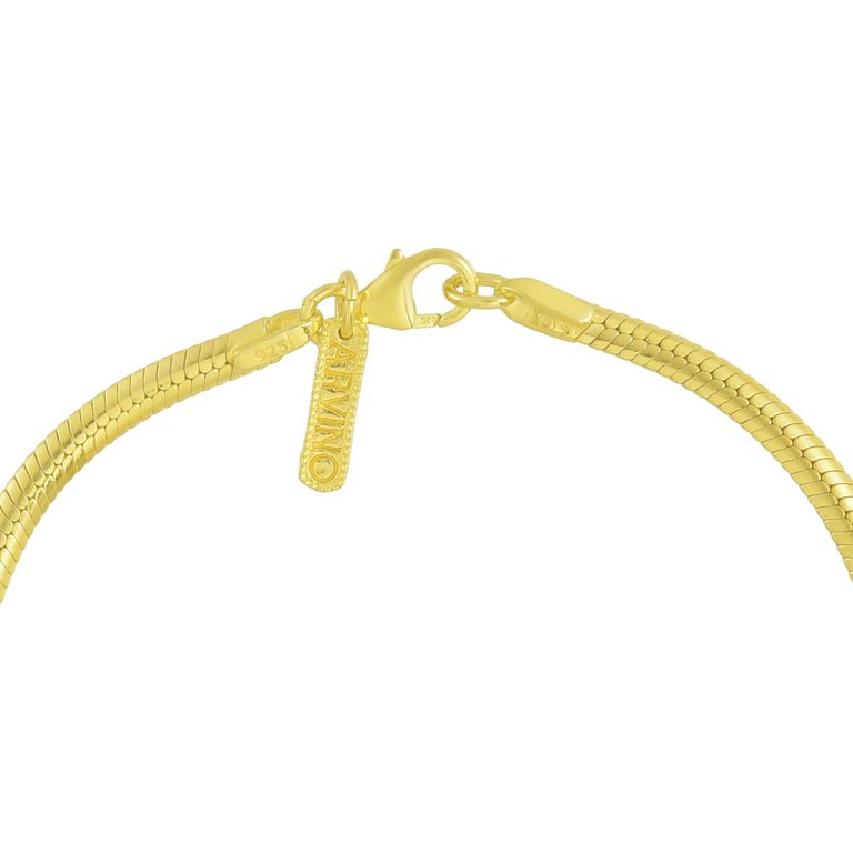 Z Snake Chain Bracelet Gold Vermeil