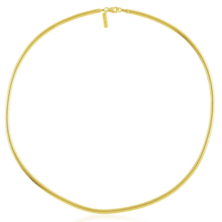 Z Snake Chain Necklace Gold Vermeil - Gold