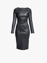 Mrs. Smith Stretch Leather Dress - Black