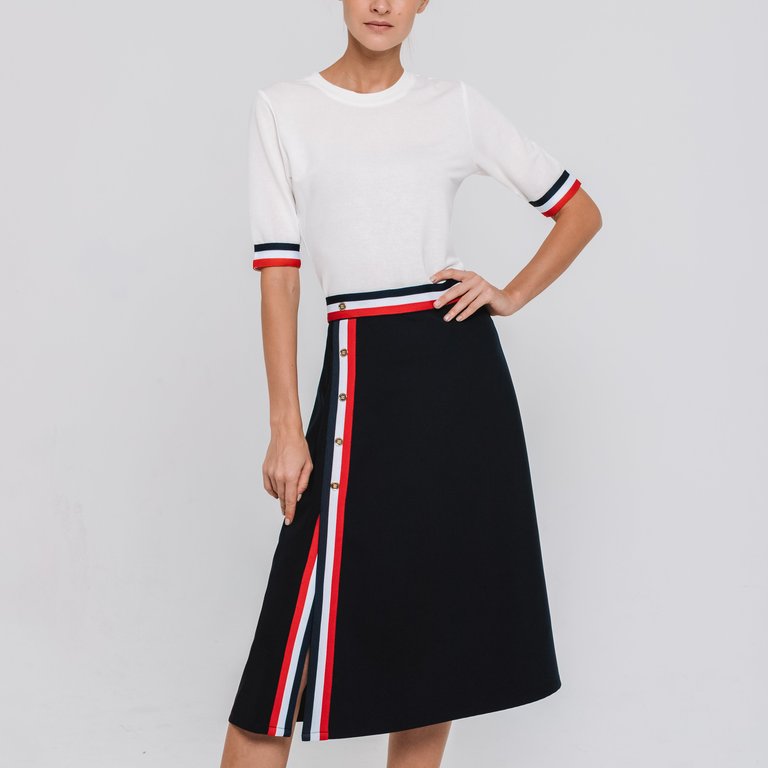 A-line High Slit Skirt