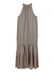 The Ibiza Silk Halter Neck Maxi Dress