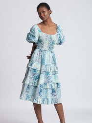 Aissa Midi Dress - Blue