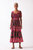 Merris - Tiered Midi Dress With Smocked Bodice - Hot Pink