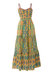 Savari - Beaded Strap Smocked Tiered Midi Dress
