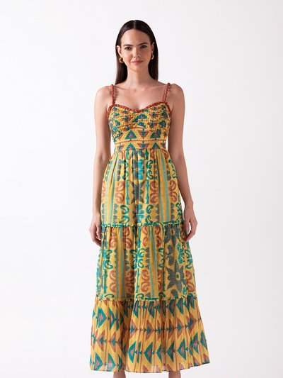 Ash & Eden Savari - Beaded Strap Smocked Tiered Midi Dress product