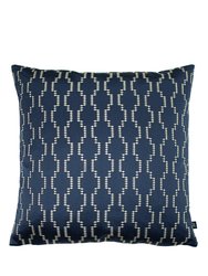 Ashley Wilde Nash Embroidered Throw Pillow Cover - Ink/Royal Blue