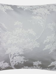 Jacquard Satin Japonica Cushion Cover - Silver - Silver