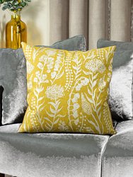 Turi Jacquard Floral Throw Pillow Cover - Gold - 50cm x 50cm