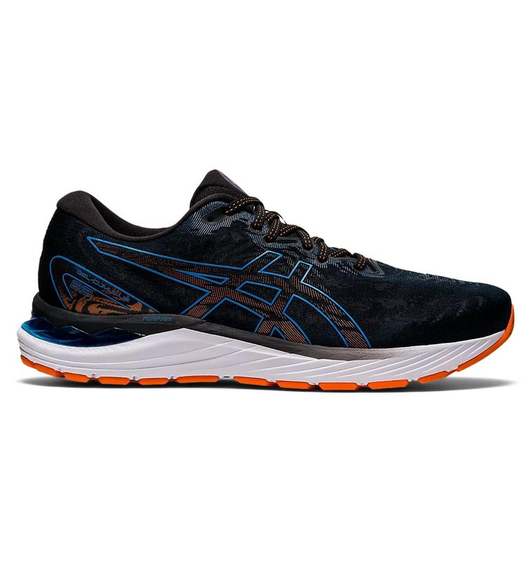Men's Gel Cumulus 23 Running Shoes - D/Medium Width - Black/Reborn Blue