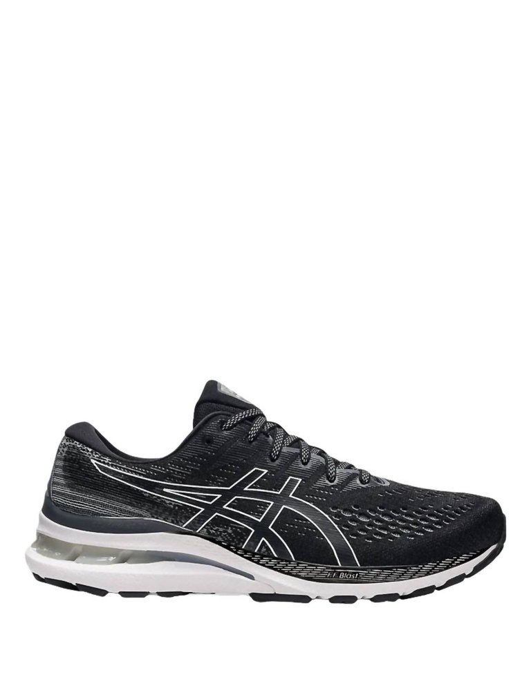 Men's Gel-Kayano 28 Running Shoes - D/Medium Width - Black/White