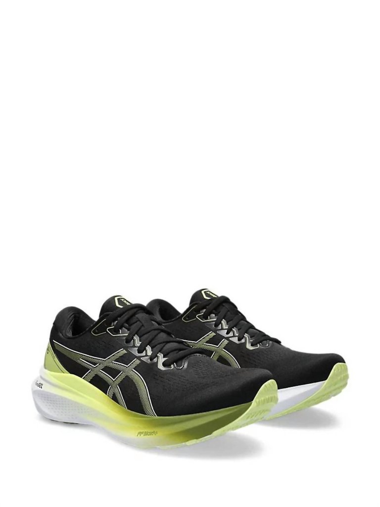 Men's Gel Kayano 30 Running Shoes - D/medium Width In Black/glow Yellow - Black/Glow Yellow