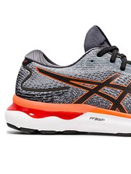 Men's Gel-Nimbus 24 Running Shoes - D/Medium Width - Sheet Rock/Shocking Orange