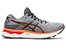 Men's Gel-Nimbus 24 Running Shoes - D/Medium Width - Sheet Rock/Shocking Orange