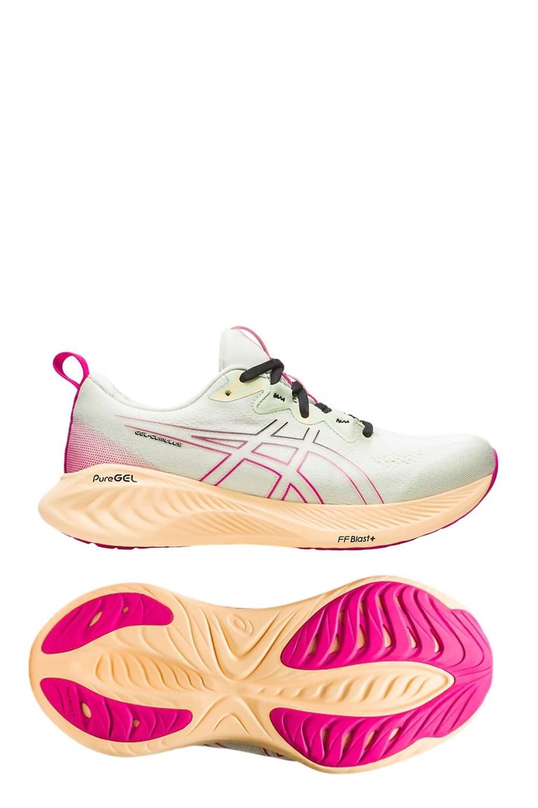 Women's Cumulus 25 Running Shoes - Whisper Green/Pink Rave