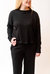 Ribbed Lounge Top In Black - Black