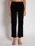 Slim Crop Wide Leg Resin - Black