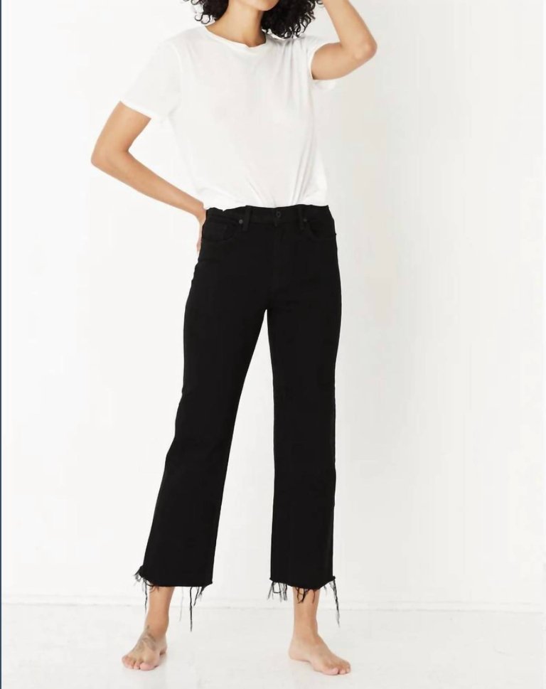 Slim Wide Leg Jeans - Black Resin