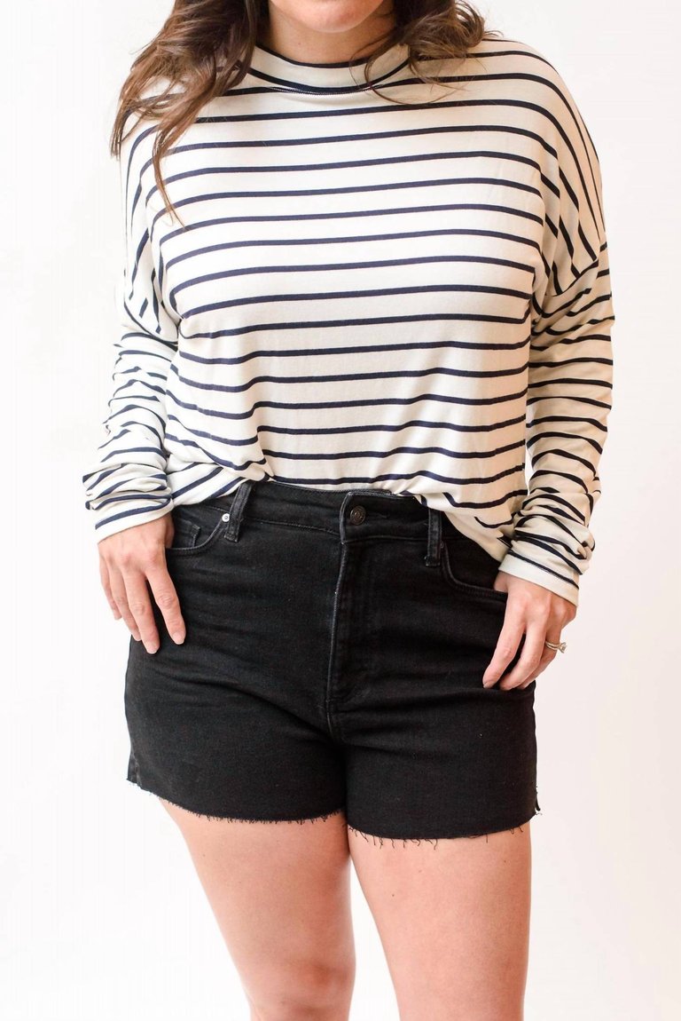 Stripe Lounge Top - Black/White