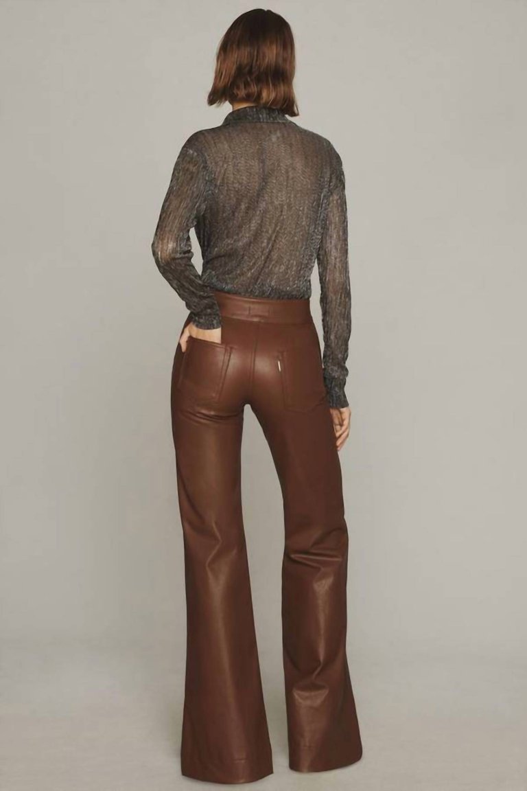 Vegan Leather Flare Pants