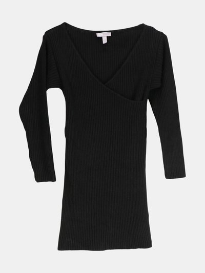 asos Asos Women's Black Vero Moda Tall Knitted Wrap Sweater Dress product