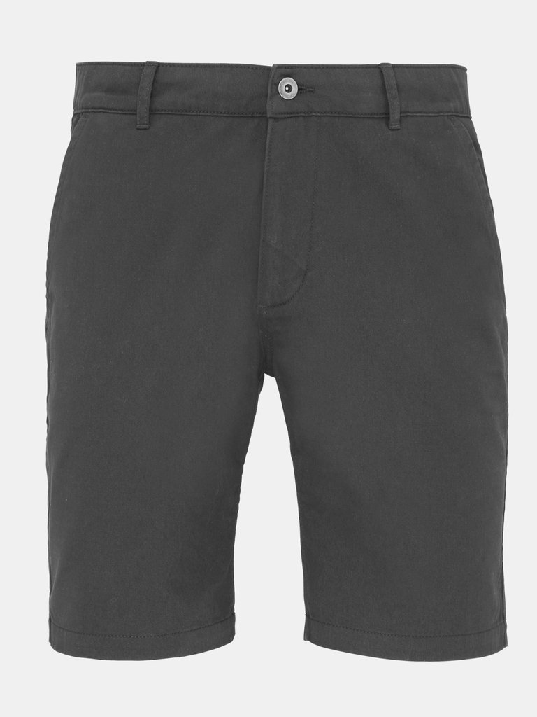 Asquith & Fox Mens Casual Chino Shorts (Slate) - Slate