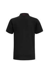 Asquith & Fox Mens Classic Fit Contrast Polo Shirt (Black/ Orange)