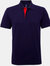 Asquith & Fox Mens Classic Fit Contrast Polo Shirt (Navy/ Red) - Navy/ Red
